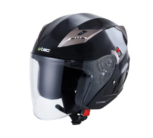 Мотоциклетний шолом з козирком W-TEC YM-627 - розмір M(57-58) / коричнево-чорний