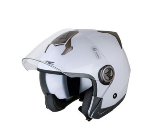 Мотоциклетний шолом з козирком W-TEC YM-623 - розмір XXL(63-64) / біло-бронзовий