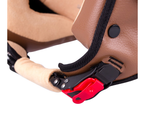 Шолом для скутера W-TEC FS-701B Leather Brown - Коричневий / XS (53-54)