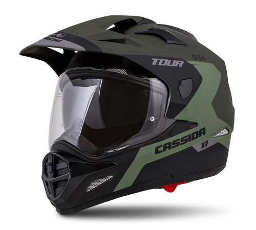 Мотоциклетний шолом Cassida Tour 1.1 Spectre чорно-зелений XS (53-54) Мотоциклетний шолом Cassida Tour 1.1 Spectre чорно-зелений XS (53-54)