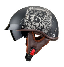Мотоциклетний шолом W-TEC чорний Heart Longroad XS (53-54)