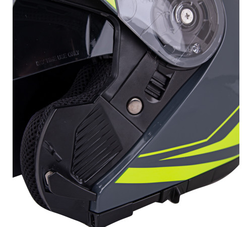 Перекидний мотоциклетний шолом W-TEC FS-907 P/J - Сіро-флуо-жовтий/S