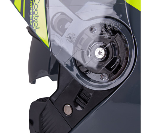 Перекидний мотоциклетний шолом W-TEC FS-907 P/J - Сіро-флуо-жовтий/S