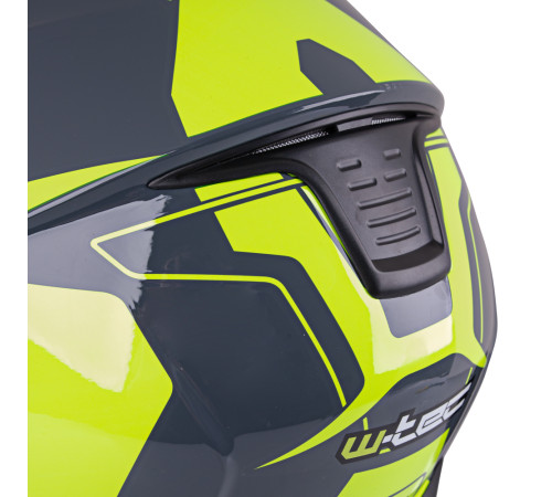 Перекидний мотоциклетний шолом W-TEC FS-907 P/J - Сіро-флуо-жовтий/S