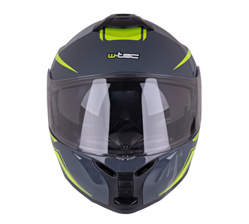 Перекидний мотоциклетний шолом W-TEC FS-907 P/J - Сіро-флуо-жовтий/XXL (63-64)