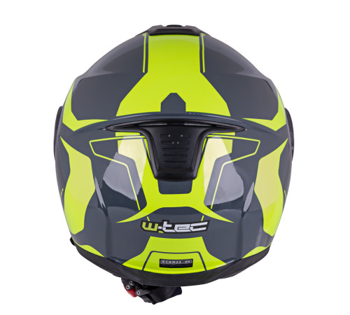 Перекидний мотоциклетний шолом W-TEC FS-907 P/J - Сіро-флуо-жовтий/XXL (63-64)