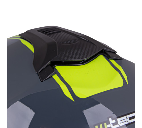 Перекидний мотоциклетний шолом W-TEC FS-907 P/J - Сіро-флуо-жовтий/XXL (63-64)