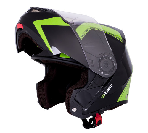 Мотоциклетний шолом W-TEC Vexamo - чорно-зелений / S (55-56)