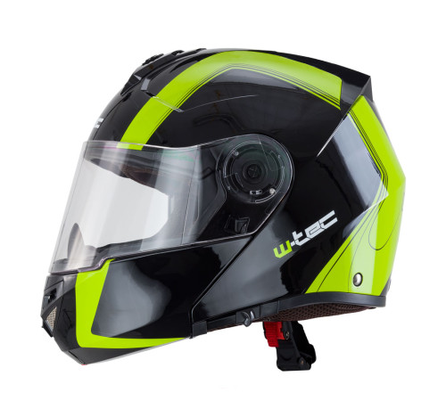 Мотоциклетний шолом W-TEC Vexamo - чорно-зелений / S (55-56)