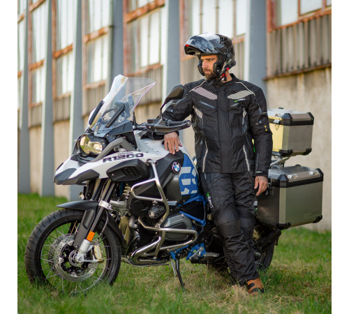 Мотоциклетний шолом W-TEC Vexamo - чорно-зелений / S (55-56)