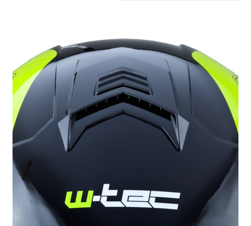 Мотоциклетний шолом W-TEC Vexamo - чорно-зелений / S (55-56)