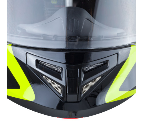 Мотоциклетний шолом W-TEC Vexamo - чорно-зелений / S (55-56)