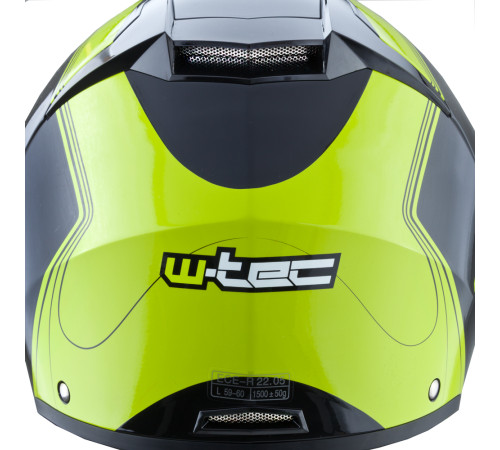 Мотоциклетний шолом W-TEC Vexamo - чорно-зелений / S (55-56)