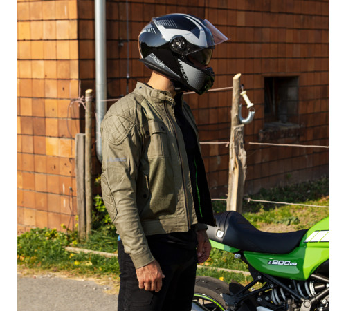 Перекидний мотоциклетний шолом W-TEC FS-907 P/J - Сіро-чорний/M