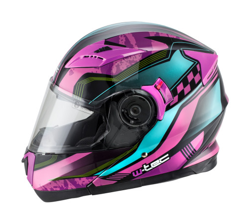 Мотоциклетний шолом W-TEC YM-925 Magenta - рожево-чорний / XS (53-54)
