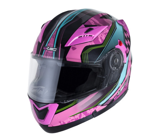 Мотоциклетний шолом W-TEC YM-925 Magenta - рожево-чорний / S (55-56)