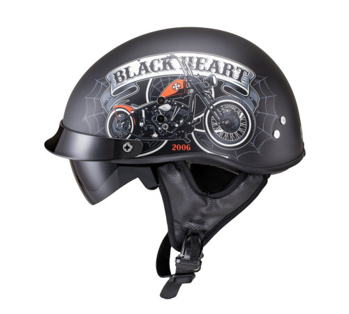 Мотоциклетний шолом W-TEC чорний Heart Rednut M (57-58)