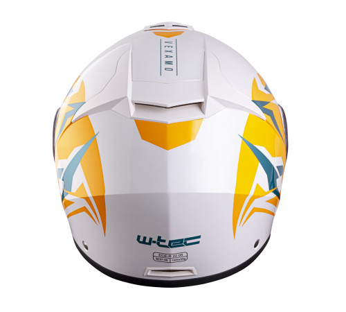 Перекидний мотоциклетний шолом W-TEC Vexamo PI Graphic w/ Pinlock - біла графіка/XS (53-54)
