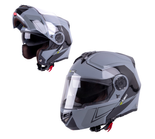 Мотоциклетний шолом W-TEC Vexamo - чорно-сірий / М (57-58)