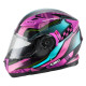 Мотоциклетний шолом W-TEC YM-925 Magenta - рожево-чорний / L (59-60)