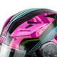 Мотоциклетний шолом W-TEC YM-925 Magenta - рожево-чорний / L (59-60)