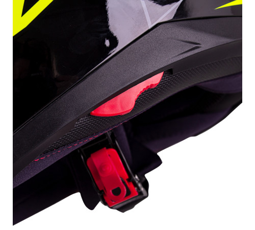 Мотоциклетний шолом W-TEC FS-816 Black-Fluo Yellow - XL (61-62)