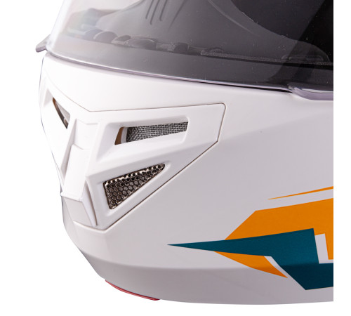 Перекидний мотоциклетний шолом W-TEC Vexamo PI Graphic w/ Pinlock - біла графіка/M (57-58)