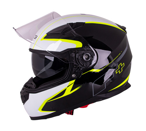 Мотоциклетний шолом W-TEC FS-816 Black-Fluo Yellow - L (59-60)