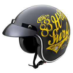 Мотоциклетний шолом W-TEC Café Racer чорно-жовтий XS (53-54)
