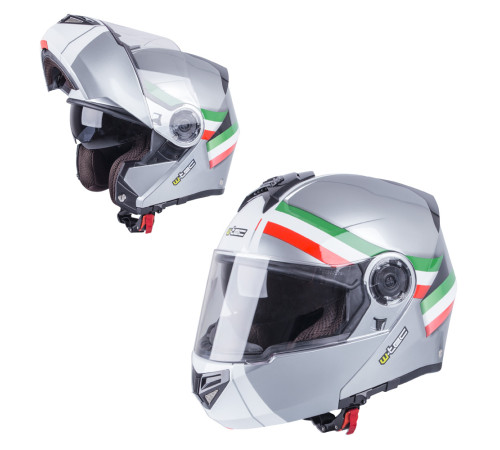 Мотоциклетний шолом W-TEC Vexamo - сірий-триколор / S (55-56)