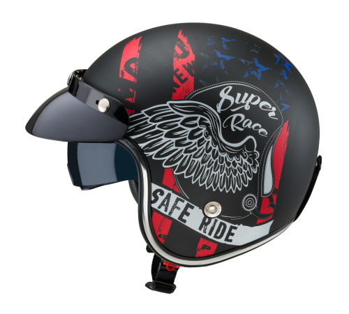 Мотоциклетний шолом W-TEC Café Racer чорно-жовтий S(55-56)