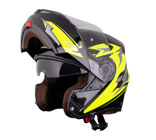 Перекидний мотоциклетний шолом W-TEC Vexamo PI Graphic w/ Pinlock - чорна графіка/XS (53-54)