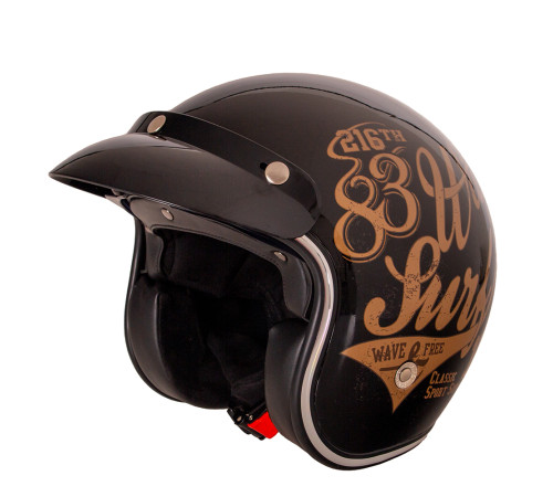 Мотоциклетний шолом W-TEC Café Racer чорно-коричневий M (57-58) Мотоциклетний шолом W-TEC Café Racer чорно-коричневий M (57-58)