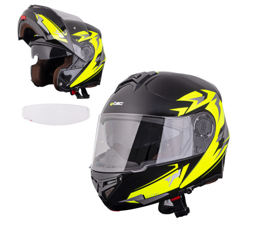 Перекидний мотоциклетний шолом W-TEC Vexamo PI Graphic w/ Pinlock - чорна графіка/M