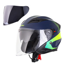 Мотоциклетний шолом W-TEC Yokohammer - синьо-жовтий / XS (53-54)
