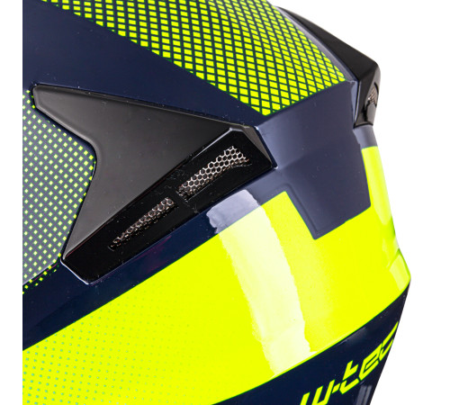 Мотоциклетний шолом W-TEC Yokohammer - синьо-жовтий / XS (53-54)