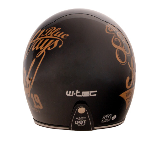 Мотоциклетний шолом W-TEC Café Racer чорно-коричневий XXL (63-64)