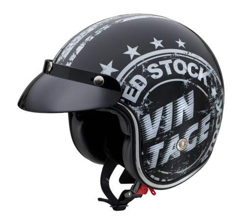 Мотоциклетний шолом W-TEC Café Racer чорний XS (53-54)