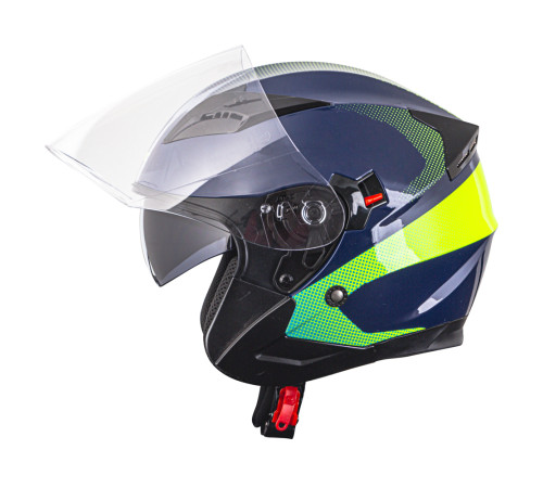 Мотоциклетний шолом W-TEC Yokohammer - синьо-жовтий / XL (61-62)