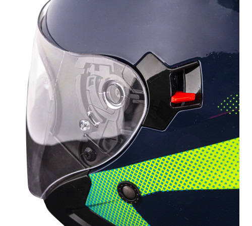 Мотоциклетний шолом W-TEC Yokohammer - синьо-жовтий / XL (61-62)