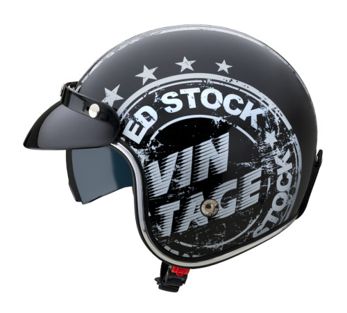 Мотоциклетний шолом W-TEC Café Racer чорний S(55-56)
