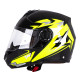 Перекидний мотоциклетний шолом W-TEC Vexamo PR Black Graphic - чорно-жовтий/S (55-56)
