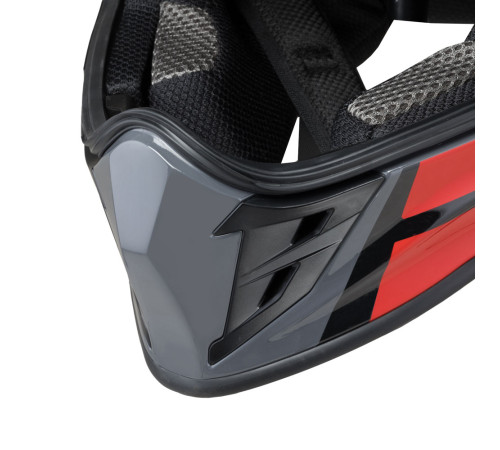 Мотоциклетний шолом W-TEC V331 PR графічний червоно-сірий S(55-56)