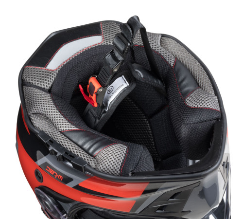 Мотоциклетний шолом W-TEC V331 PR графічний червоно-сірий L(59-60)