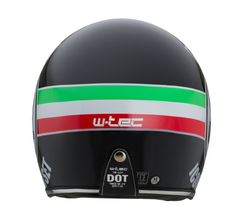 Мотоциклетний шолом W-TEC Café Racer чорний Італія XS (53-54)