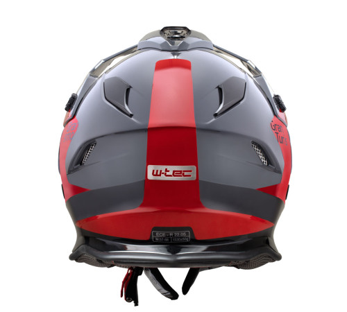 Мотоциклетний шолом W-TEC V331 PR графічний червоно-сірий XL (61-62)