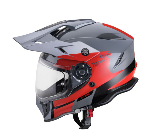 Мотоциклетний шолом W-TEC V331 PR графічний червоно-сірий XL (61-62)