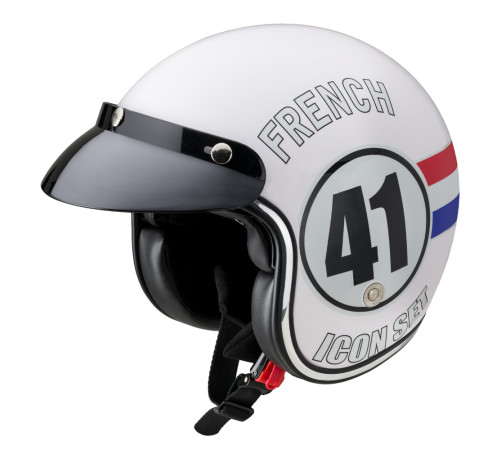 Мотоциклетний шолом W-TEC Café Racer білий M (57-58)