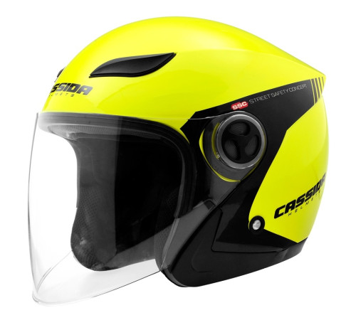Мотоциклетний шолом Cassida Reflex Safety - чорний-флуо-жовтий / S (55-56) Мотоциклетний шолом Cassida Reflex Safety - чорний-флуо-жовтий / S (55-56)