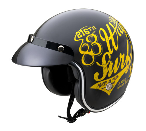 Мотоциклетний шолом W-TEC Café Racer чорно-жовтий XL (61-62)